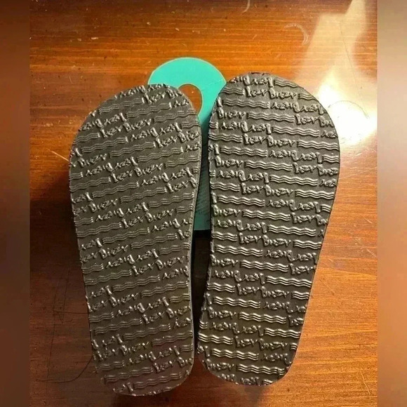 Toddler Size 9 Black Croc Itzy Bitzy Flip Flops - Picture 4 of 5